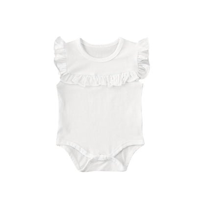 Baby Girl's Summer Ruffled Sleeveless Romper