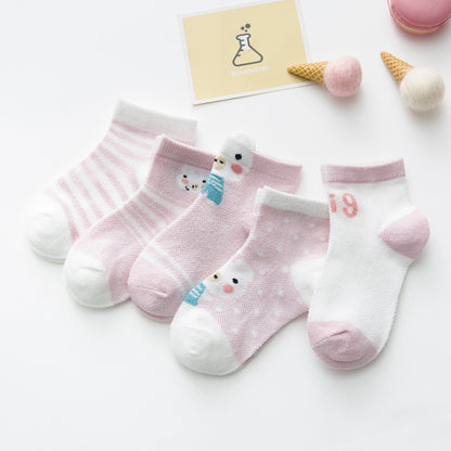 Kid's Cotton Socks with Cartoon Animal Pattern