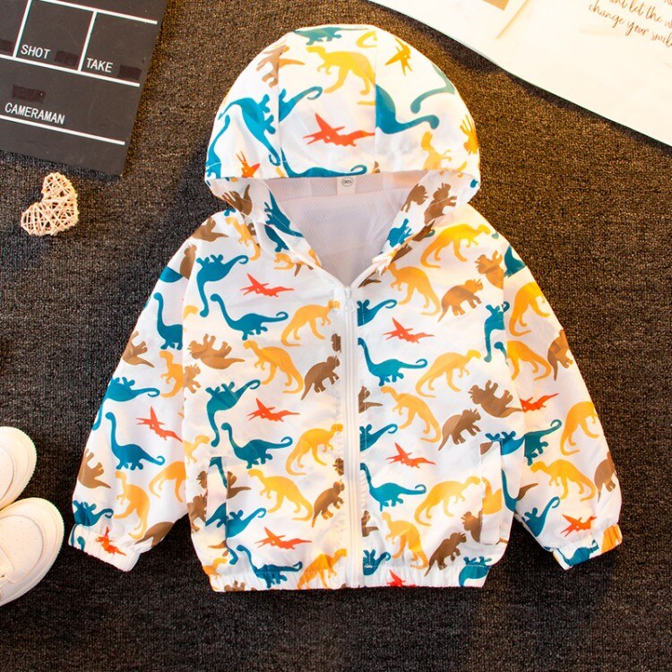 Hooded Animal Patterned Autumn Coat