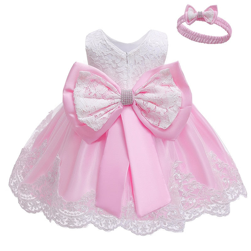 Girls Laced Solid Dress