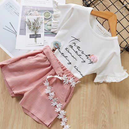 Girls Summer Printed Clothes Set 2 Pcs