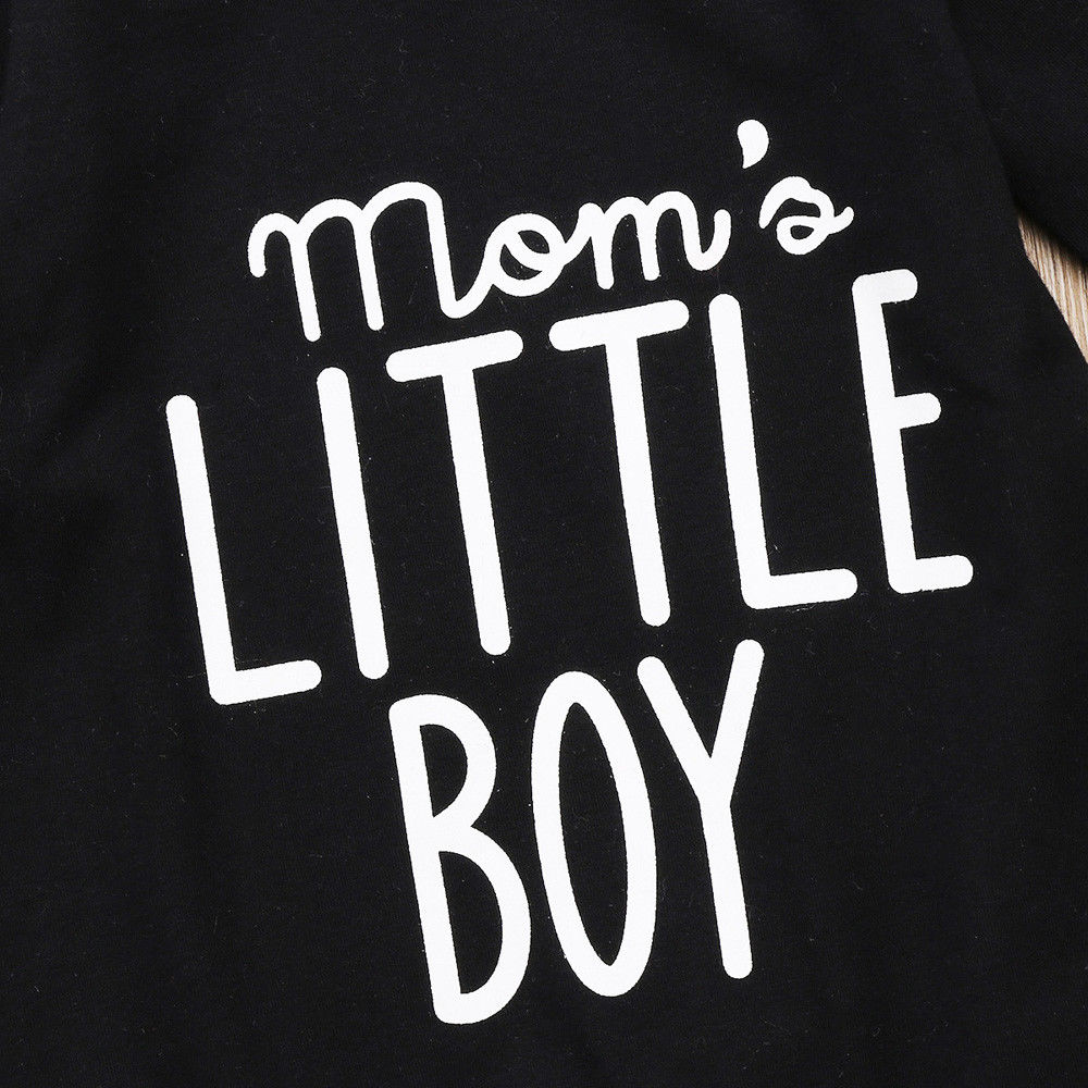 Boy's Mom's Little Boy Printed Jumpsuit