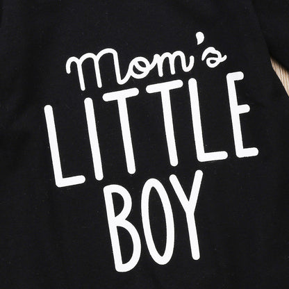 Boy's Mom's Little Boy Printed Jumpsuit