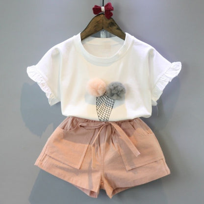 Girls Summer Printed Clothes Set 2 Pcs