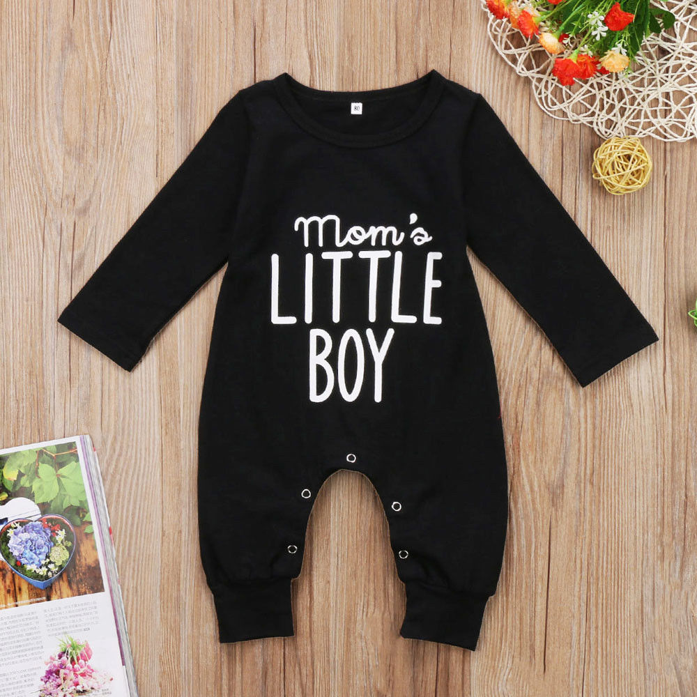 Boy's Mom's Little Boy Printed Jumpsuit