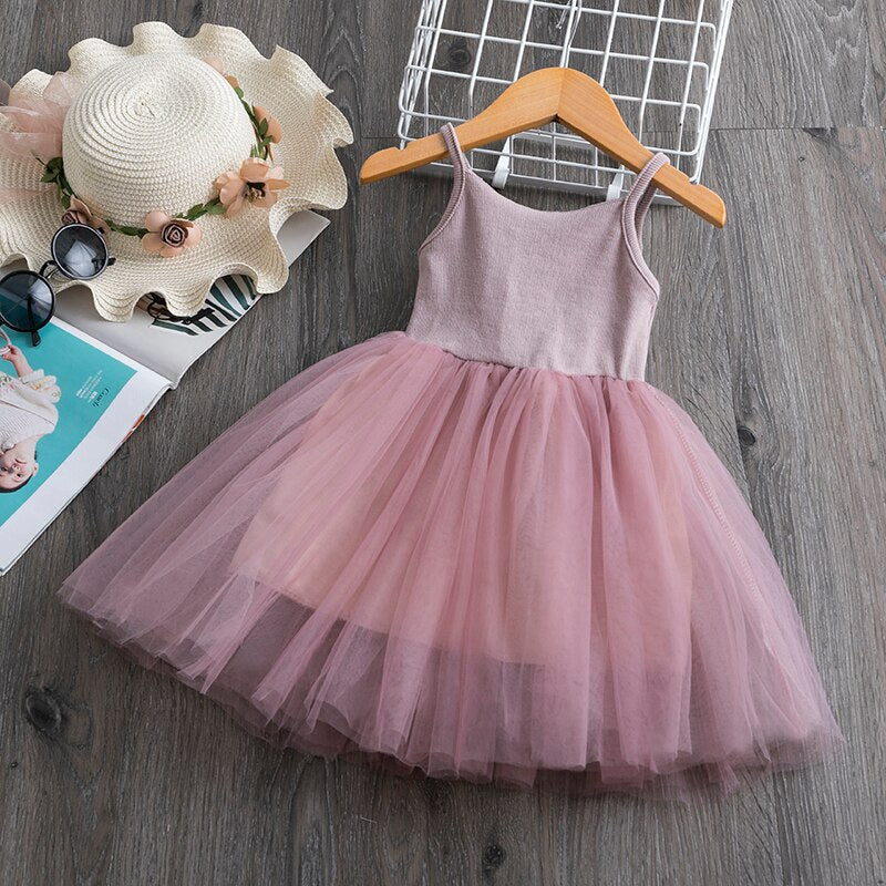 Cute Sleeveless Plain Polyester Dress