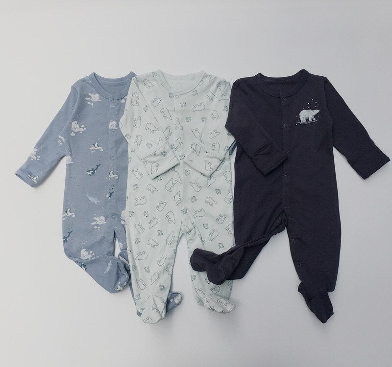 Baby's Long Sleeved Rompers 3 pcs Set