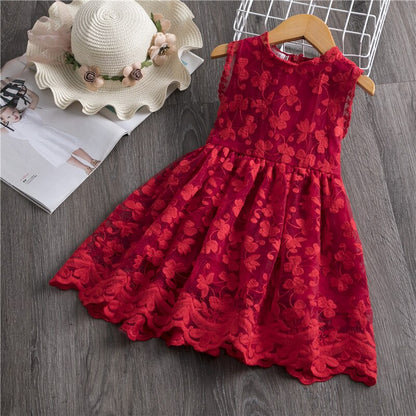 Cute Sleeveless Plain Polyester Dress