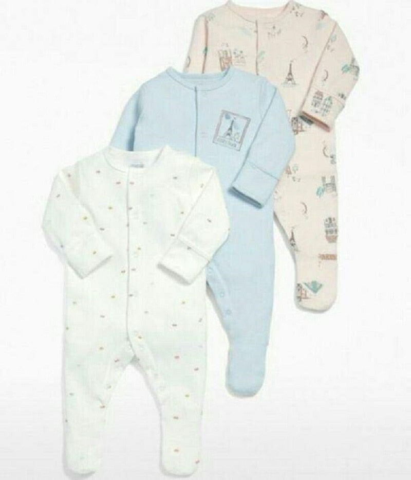Baby's Long Sleeved Rompers 3 pcs Set