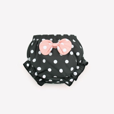 Dotted Summer Baby Underwear Shorts with Ribbon