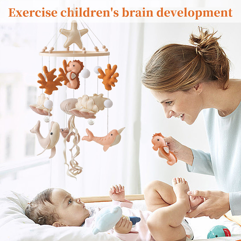 Baby Bed Bell Pendant Wind Chime Animal Crib Hanging Rattle Newborn Comfort Toy