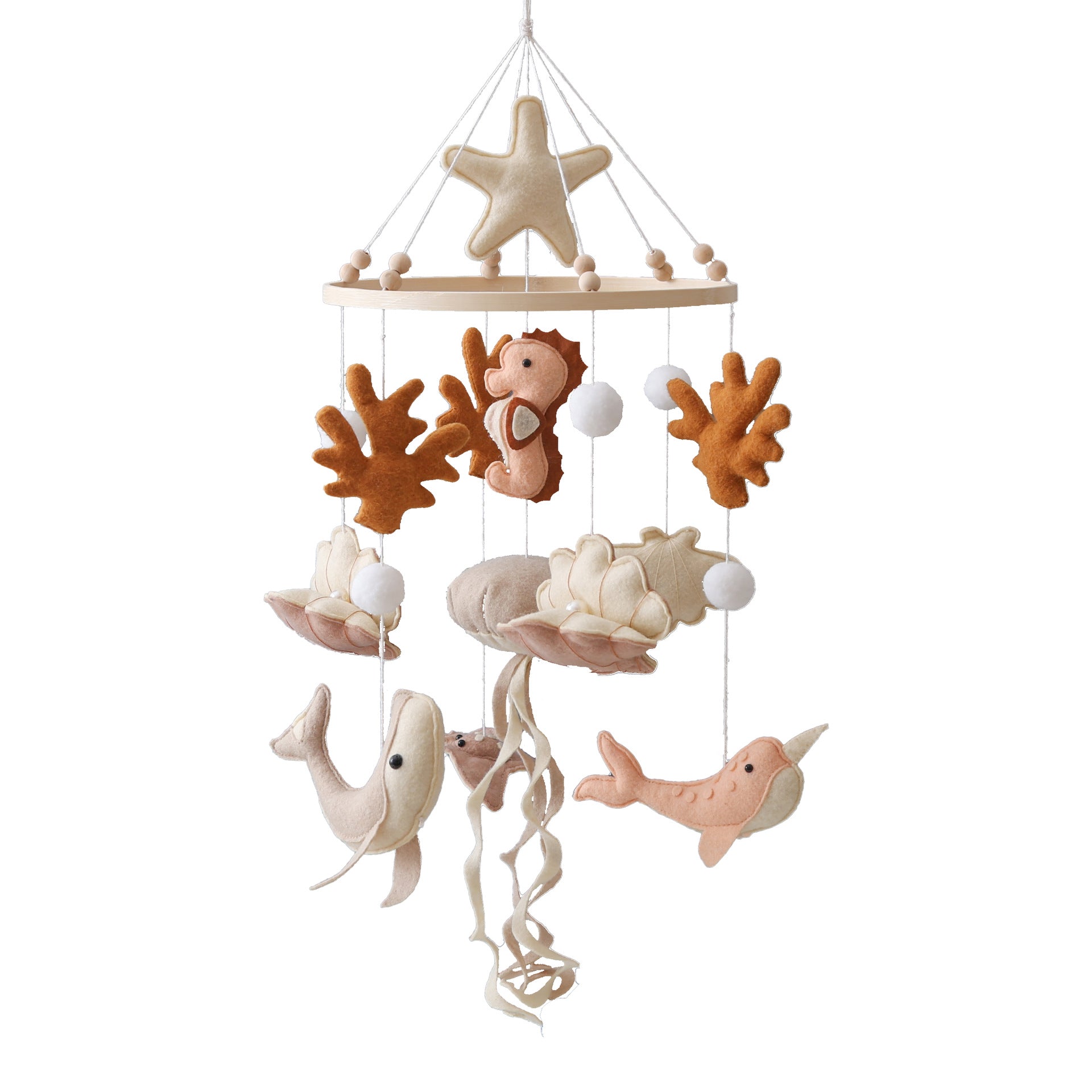 Baby Bed Bell Pendant Wind Chime Animal Crib Hanging Rattle Newborn Comfort Toy