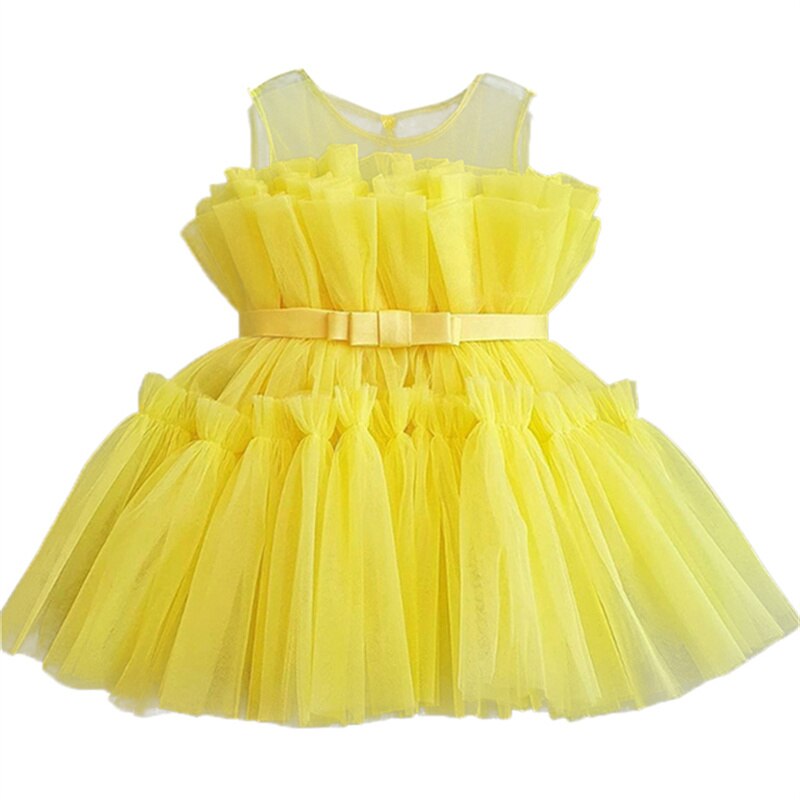 Girls Laced Solid Dress