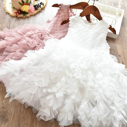Cute Sleeveless Plain Polyester Dress