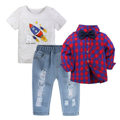 Boys' Casual Summer and Autumn Clothing Set