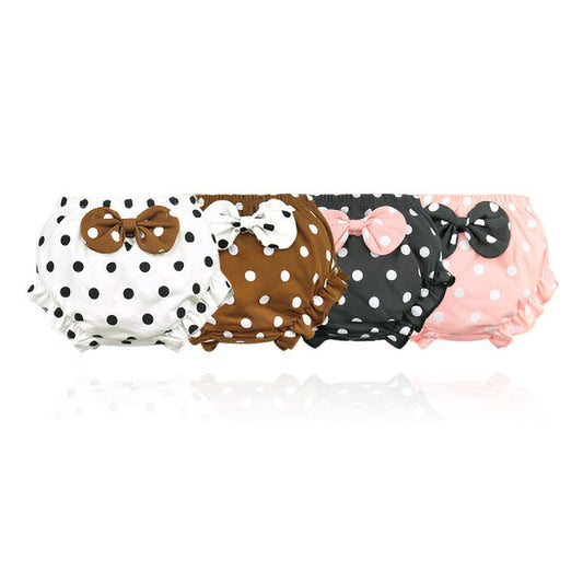 Dotted Summer Baby Underwear Shorts with Ribbon