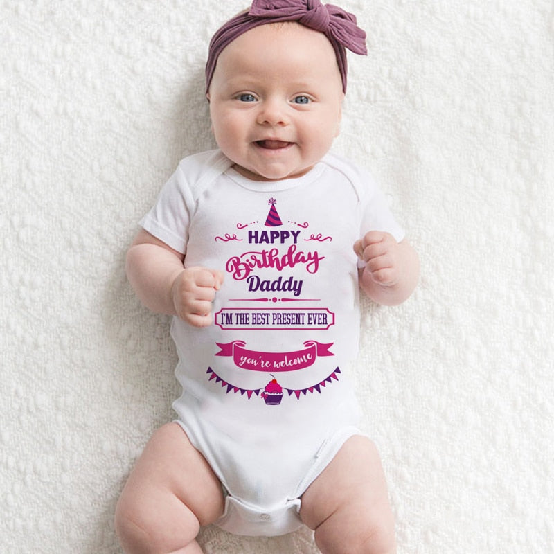 Baby's Printed Short Sleeve Summer Romper