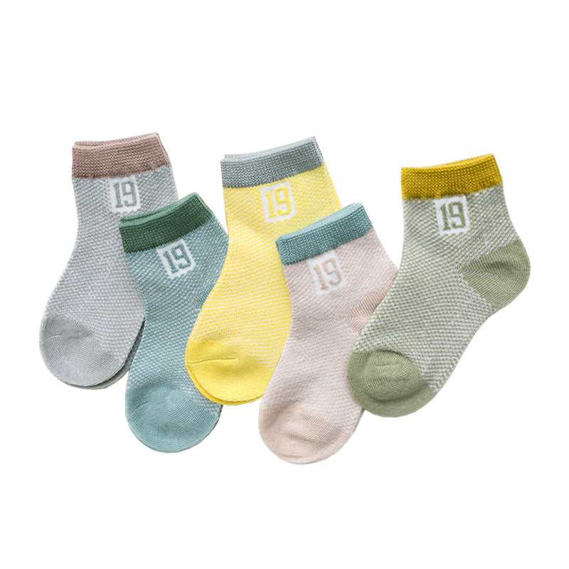 Kid's Cotton Socks with Cartoon Animal Pattern